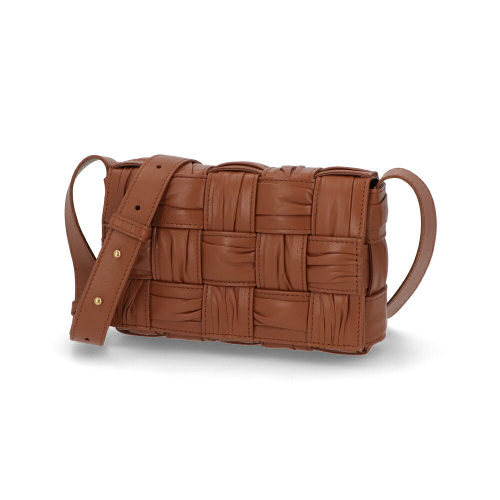 BOTTEGA VENETA ショルダーバッグ ブラウン カーフスキン マキシイントレチャート カセット  イントレチャートレザー 736253 V2FY1