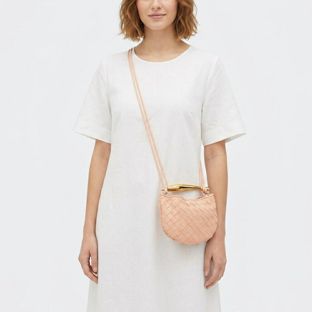 BOTTEGA VENETA ショルダーバッグ ライトピンク マキシイントレチャート カセット 744267 VCPP1