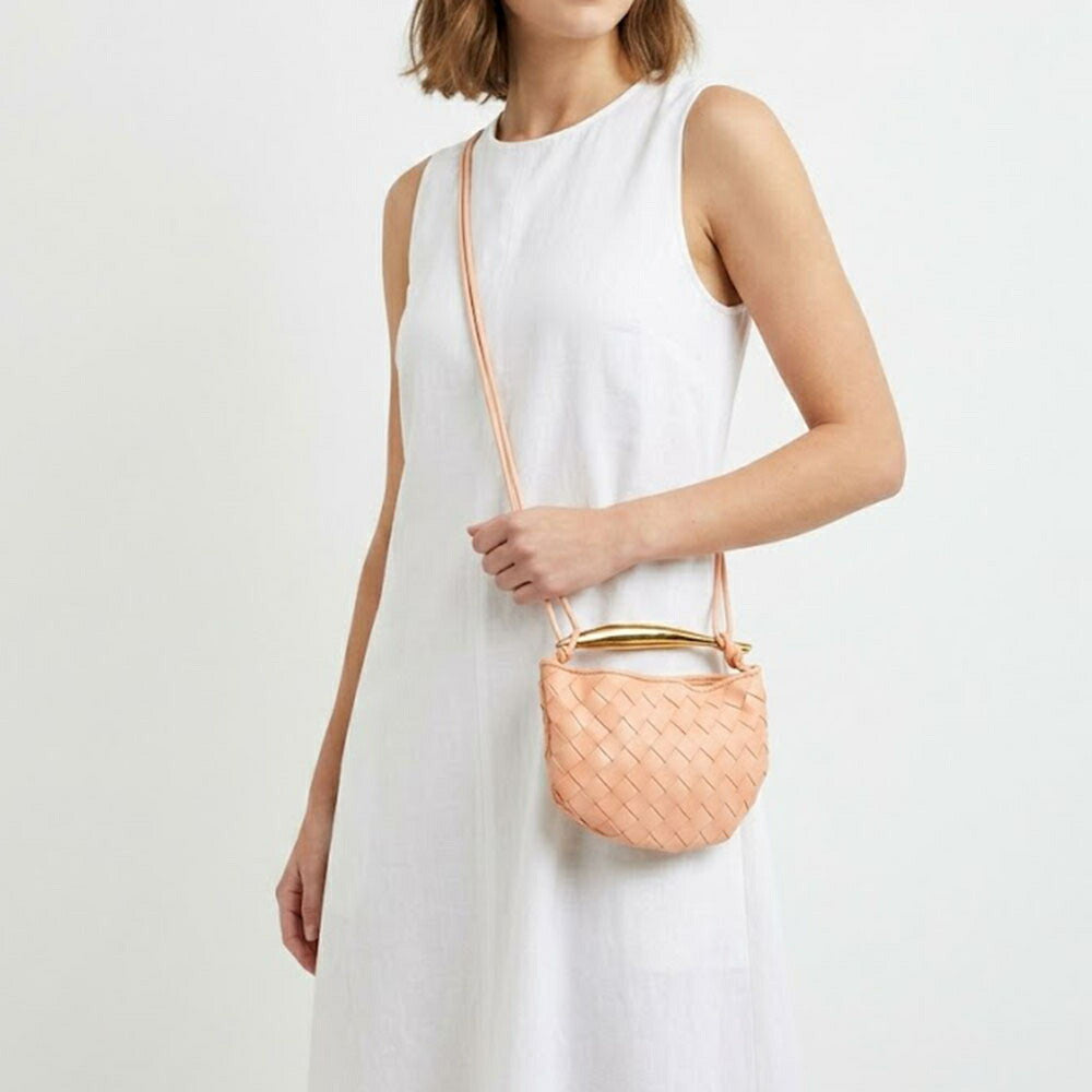 BOTTEGA VENETA ショルダーバッグ ライトピンク マキシイントレチャート カセット 744267 VCPP1