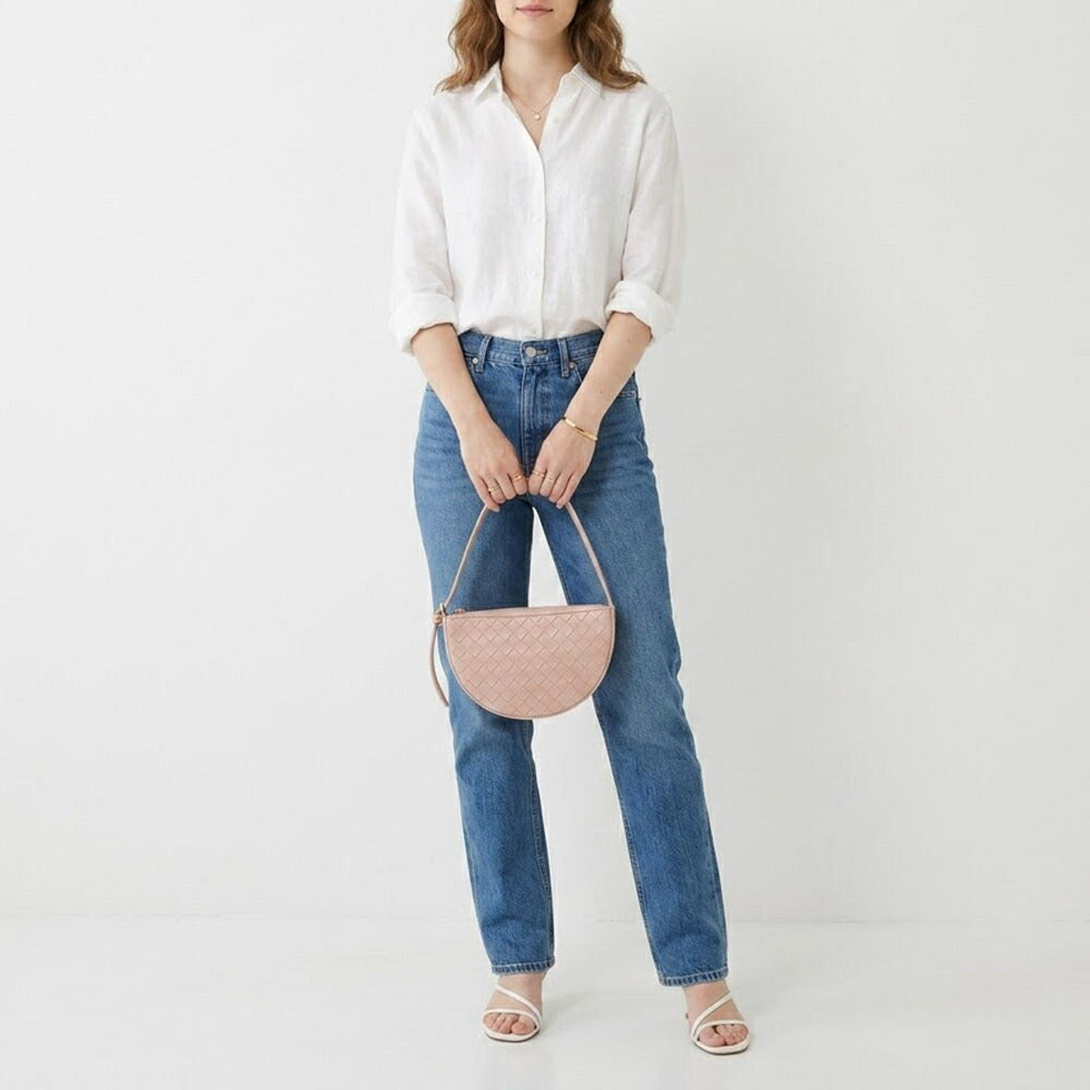 BOTTEGA VENETA ショルダーバッグ ダークグリーン グリーン ライトピンク マキシイントレチャート カセット 763747 VCPP3