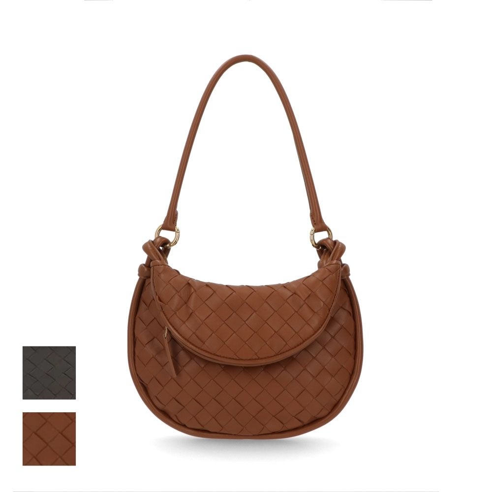 BOTTEGA VENETA ショルダーバッグ ダークブラウン ブラウン マキシイントレチャート カセット 776764 VCPP1