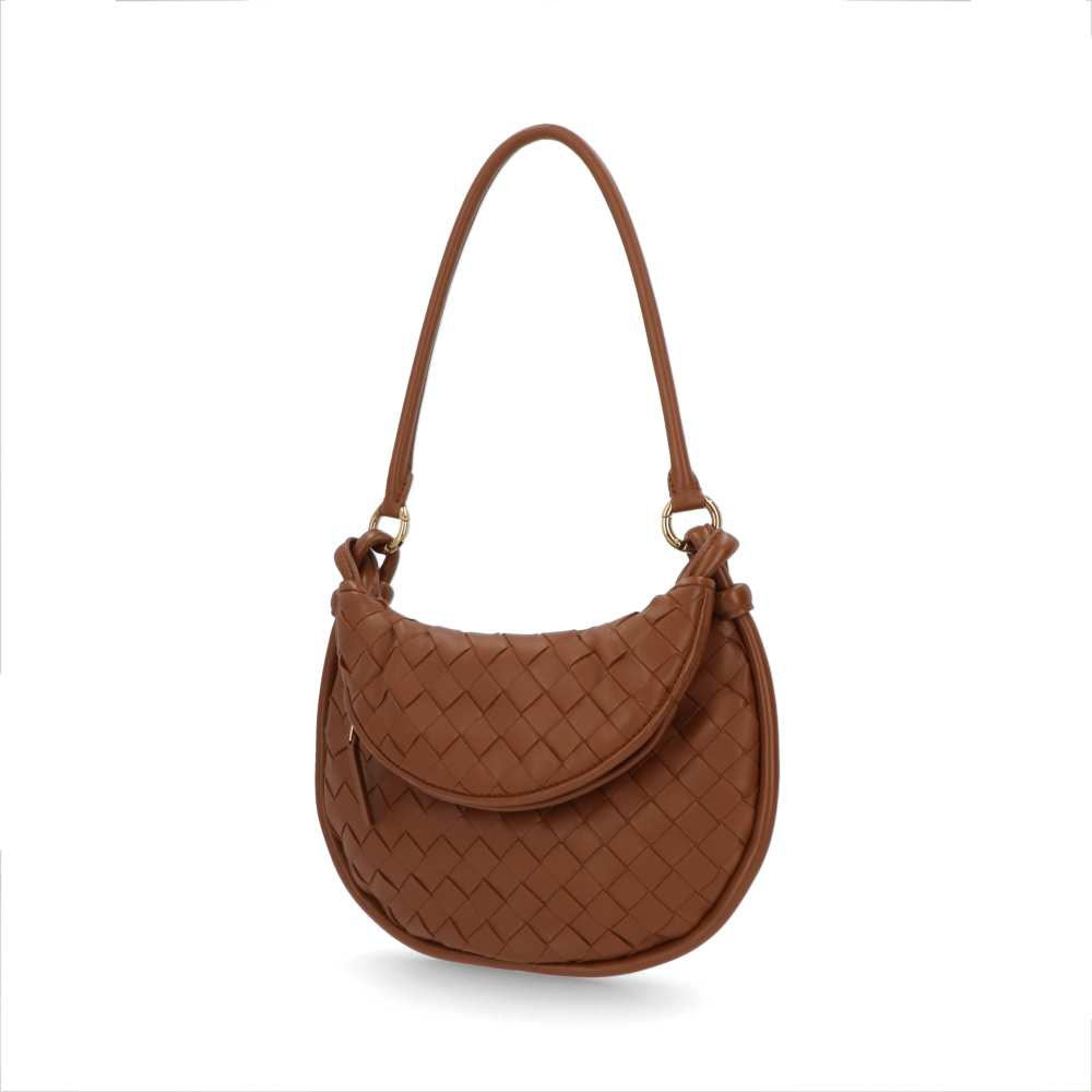 BOTTEGA VENETA ショルダーバッグ ダークブラウン ブラウン マキシイントレチャート カセット 776764 VCPP1