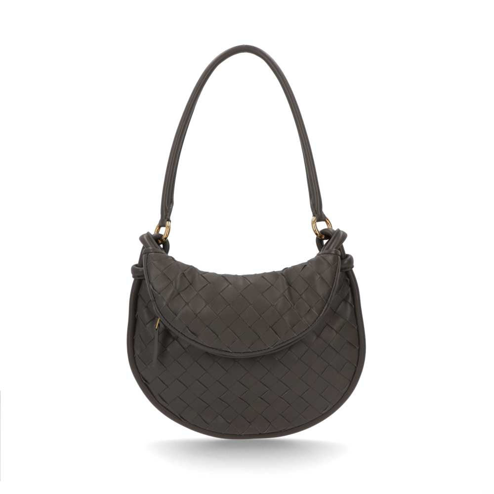 BOTTEGA VENETA ショルダーバッグ ダークブラウン ブラウン マキシイントレチャート カセット 776764 VCPP1