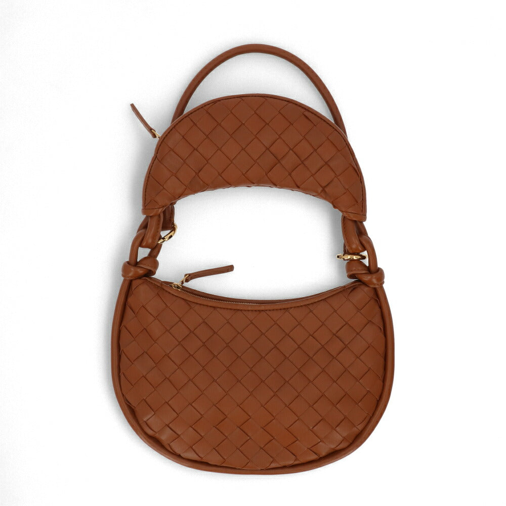 BOTTEGA VENETA ショルダーバッグ ダークブラウン ブラウン マキシイントレチャート カセット 776764 VCPP1