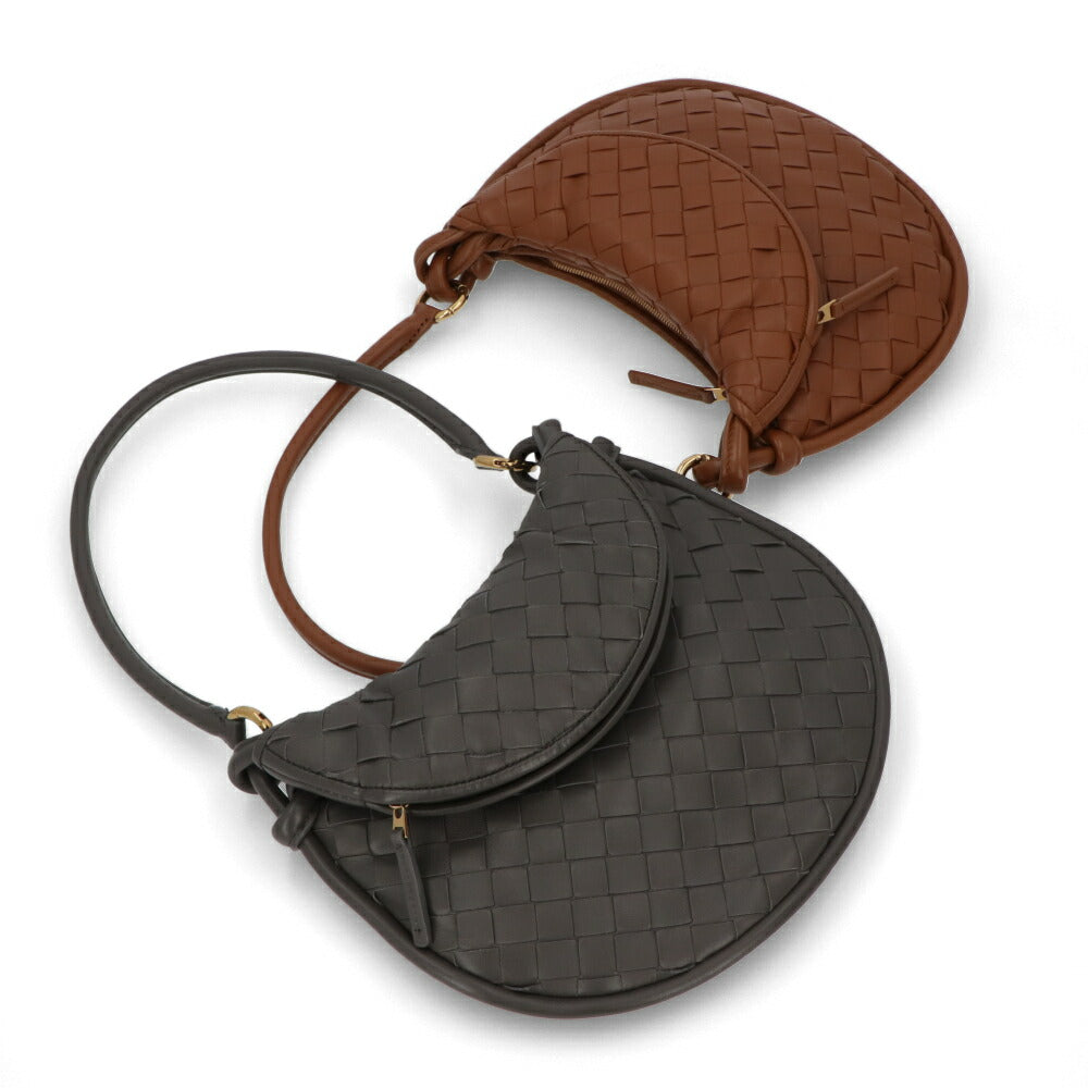 BOTTEGA VENETA ショルダーバッグ ダークブラウン ブラウン マキシイントレチャート カセット 776764 VCPP1