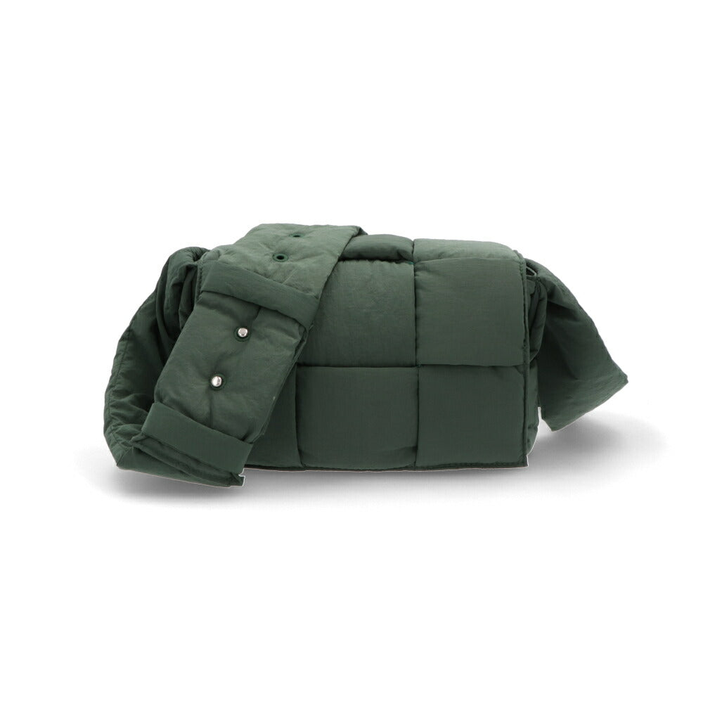 BOTTEGA VENETA ショルダーバッグ グリーン ポリアミド マキシイントレチャート カセット 755182 VBO81