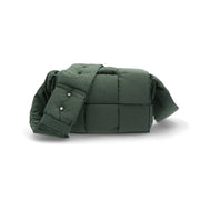 BOTTEGA VENETA ショルダーバッグ グリーン ポリアミド マキシイントレチャート カセット 755182 VBO81
