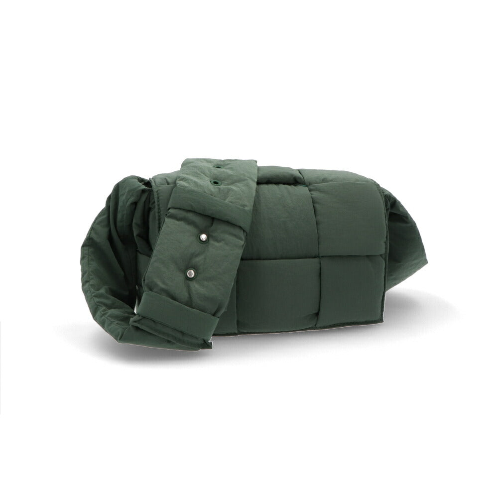 BOTTEGA VENETA ショルダーバッグ グリーン ポリアミド マキシイントレチャート カセット 755182 VBO81