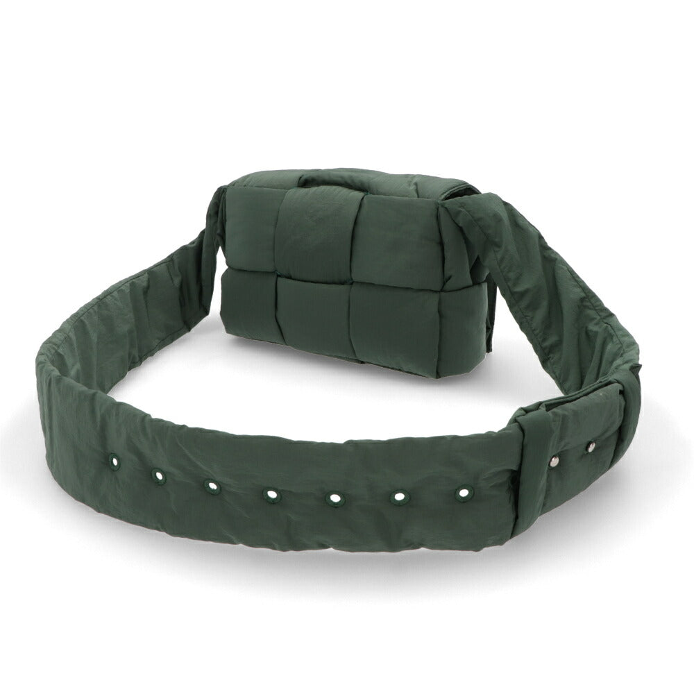 BOTTEGA VENETA ショルダーバッグ グリーン ポリアミド マキシイントレチャート カセット 755182 VBO81