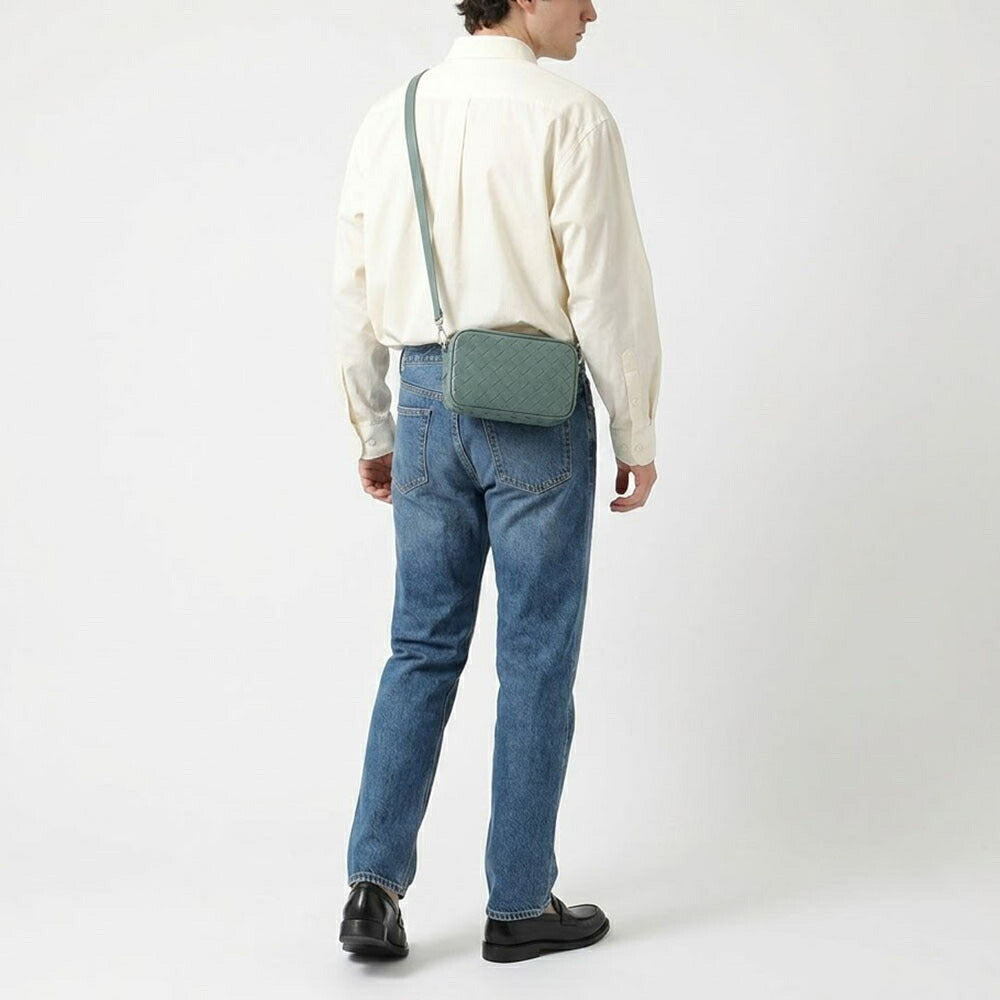 BOTTEGA VENETA ショルダーバッグ グリーン マキシイントレチャート カセット 765911 V2HL1