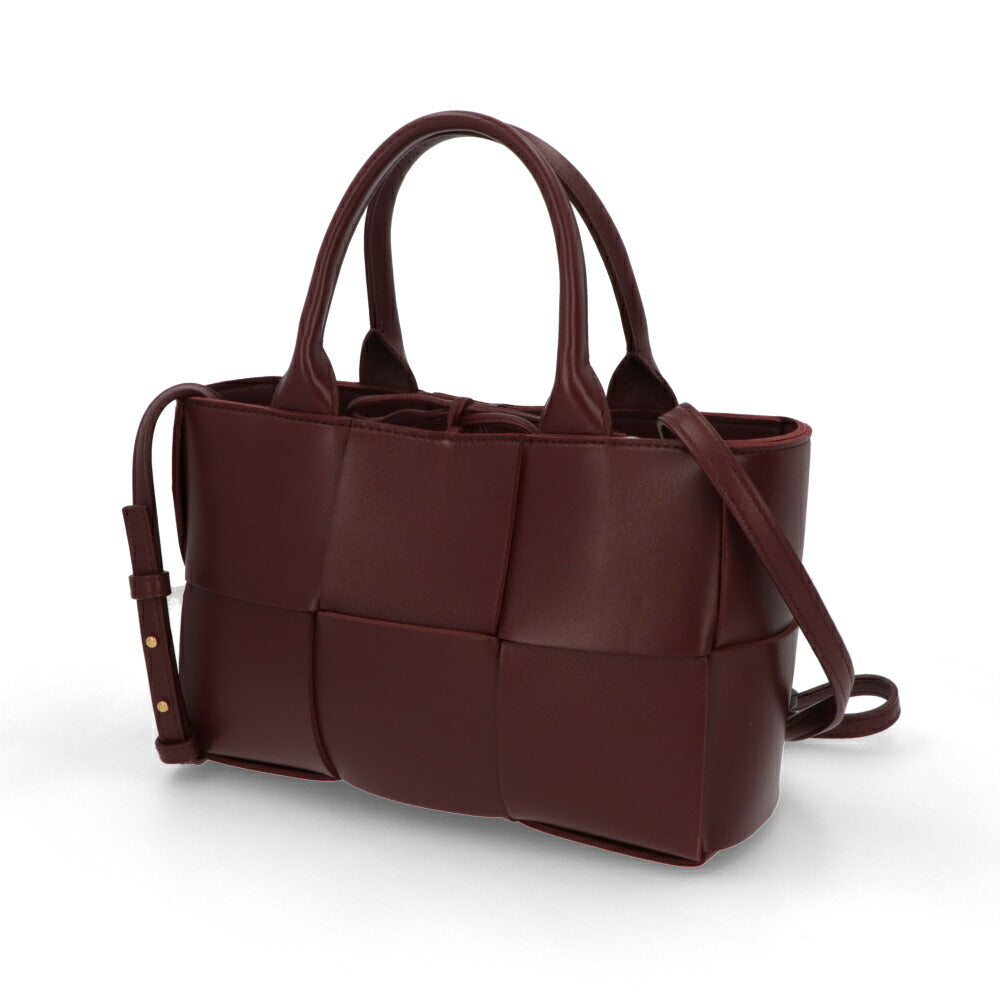 BOTTEGA VENETA ハンドバッグ ダークブラウン ライトグリーン ブルー マキシイントレチャート 709337 VCQC2