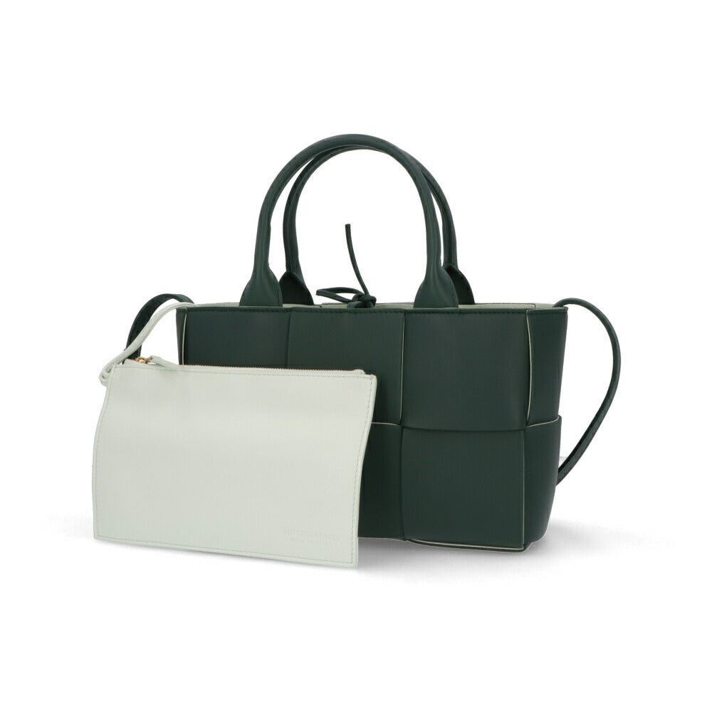 BOTTEGA VENETA ハンドバッグ グリーン マキシイントレチャート 709337
