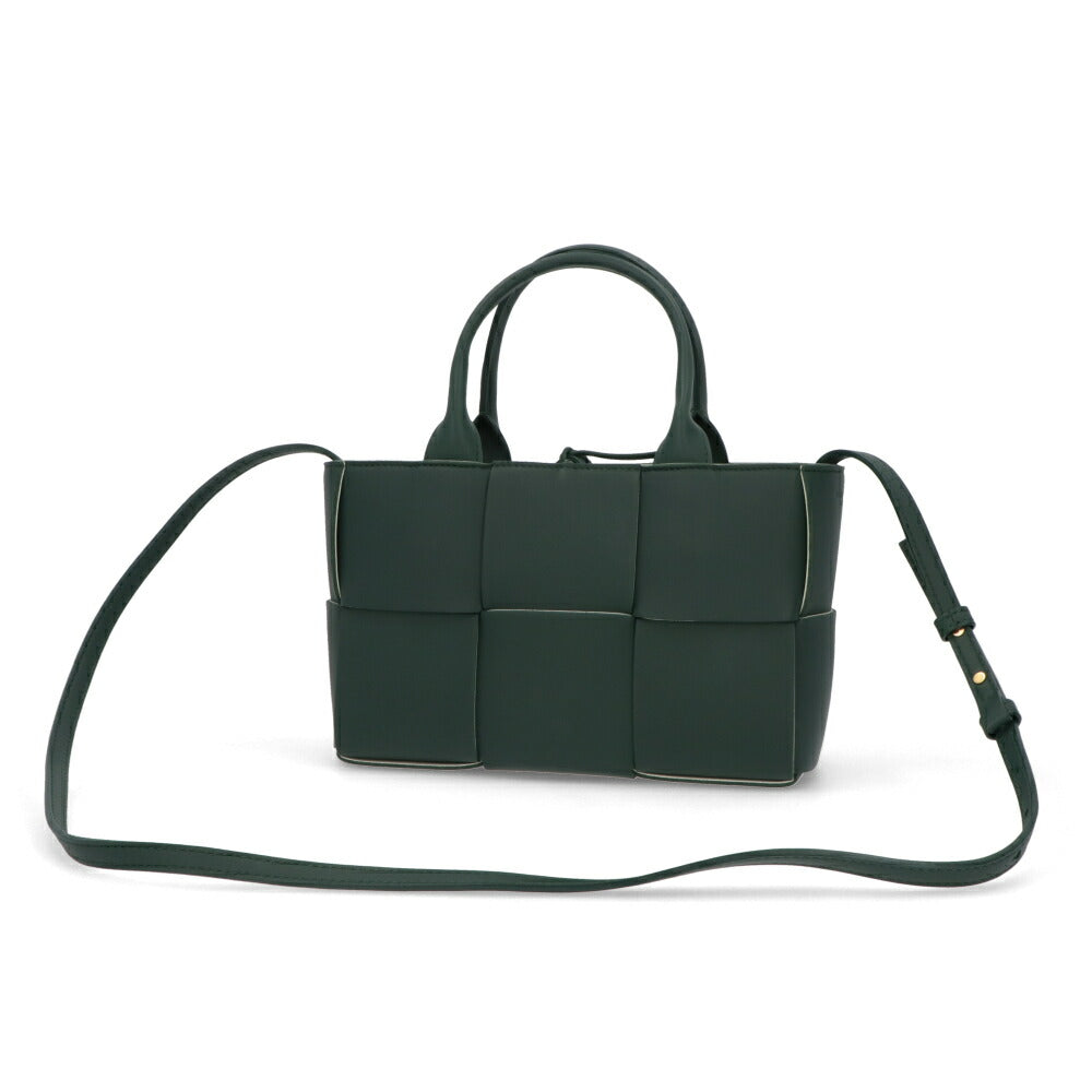 BOTTEGA VENETA ハンドバッグ グリーン マキシイントレチャート 709337