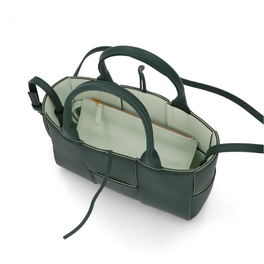 BOTTEGA VENETA ハンドバッグ グリーン マキシイントレチャート 709337