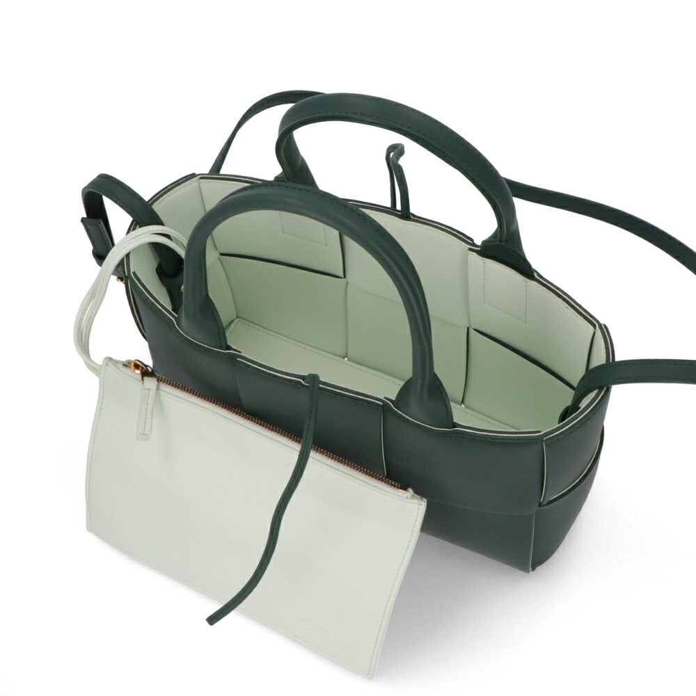 BOTTEGA VENETA ハンドバッグ グリーン マキシイントレチャート 709337
