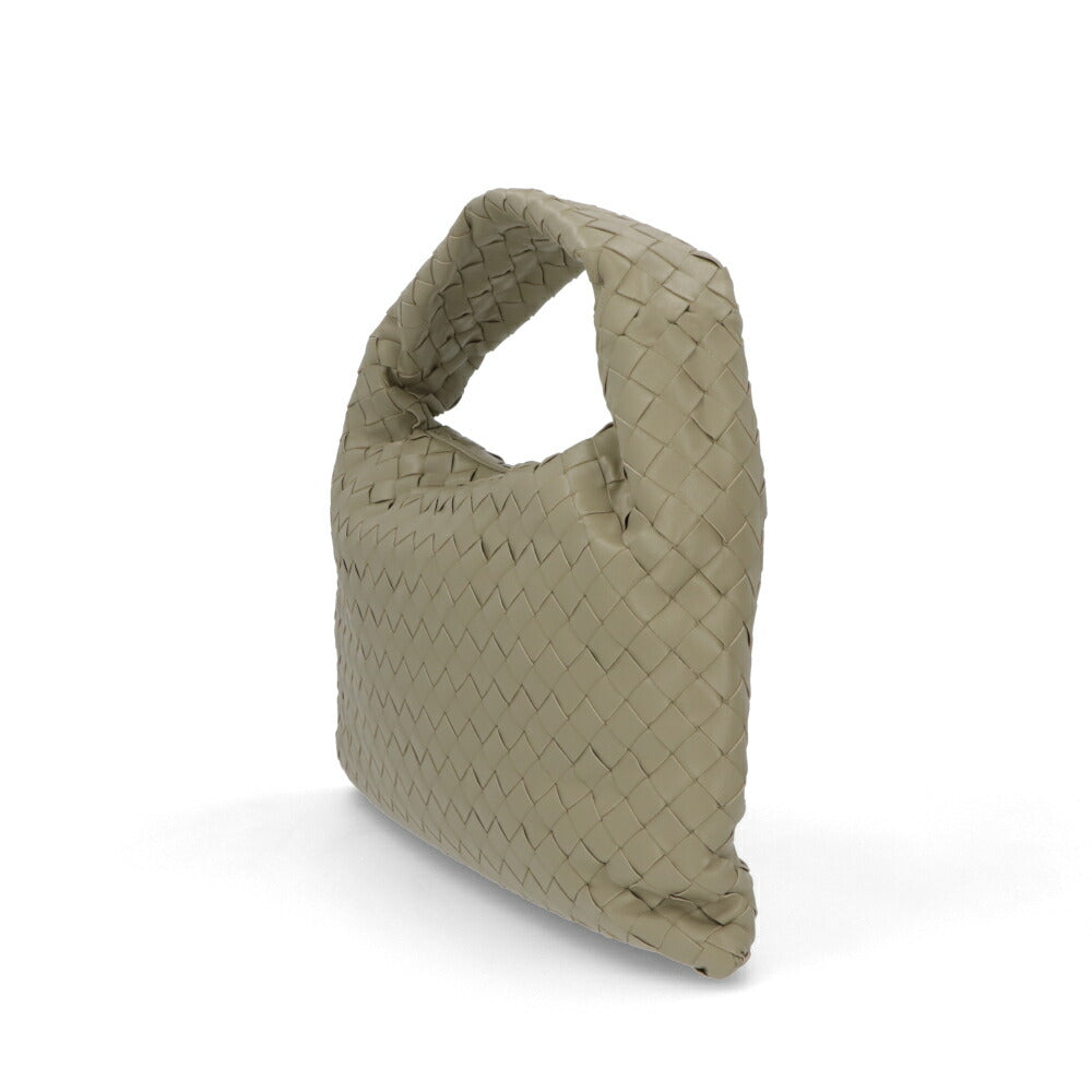BOTTEGA VENETA ハンドバッグ ライトブルー カーキ カーフレザー マキシイントレチャート 763966 V3IV1