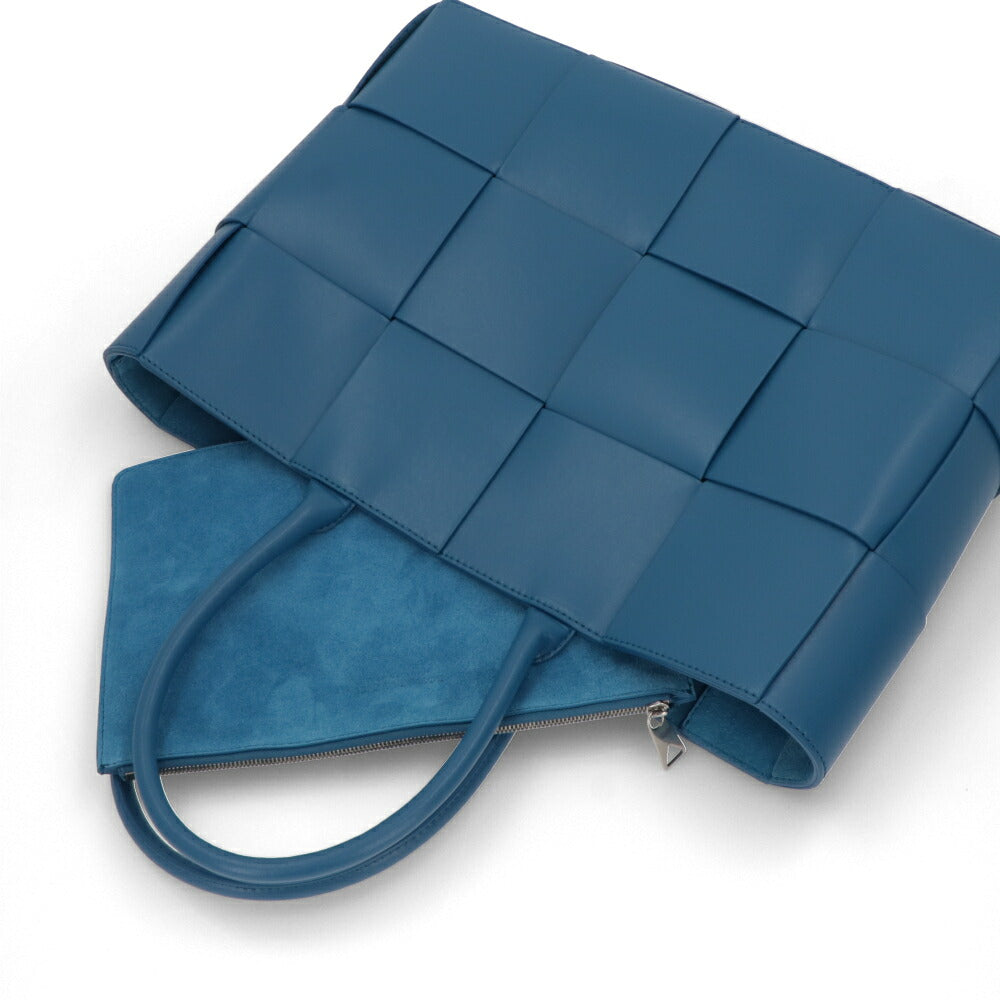 BOTTEGA VENETA ハンドバッグ ブルー マキシイントレチャート 756682 VB1K0