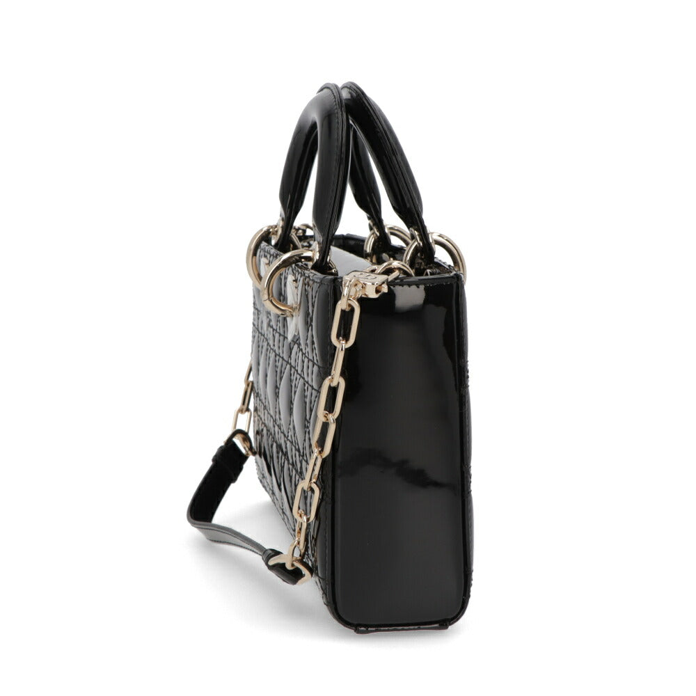D-Joy ミディアム レディオス ハンドバッグ 黒 ショルダーバッグ ☆オールブラック☆【Dior】《LADY D-JOY》ミディアムバッグ (Dior