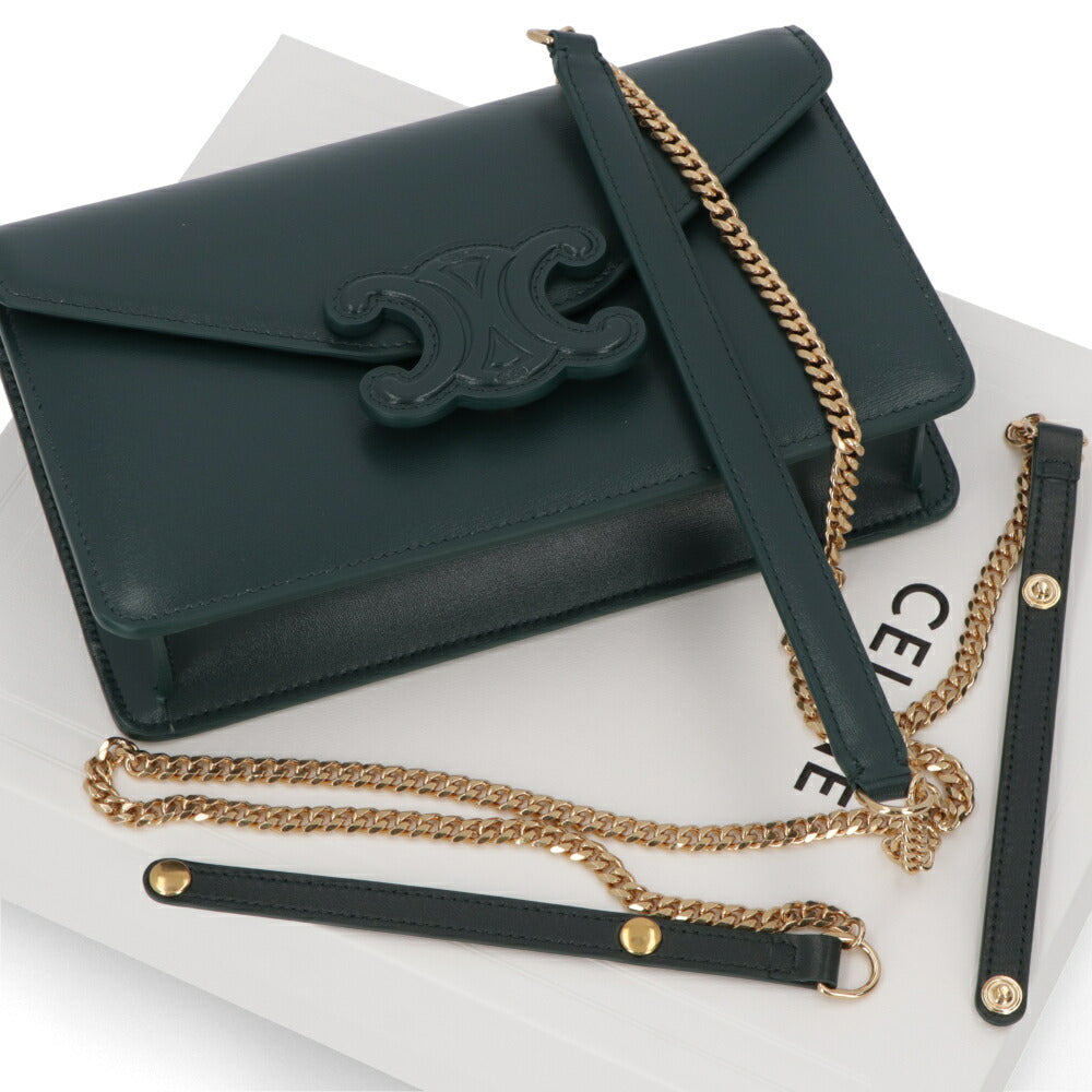 CELINE チェーンウォレット マーゴ カーフスキン トリオンフ