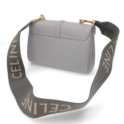 CELINE ロングストラップ ジャカード グレー ロゴ