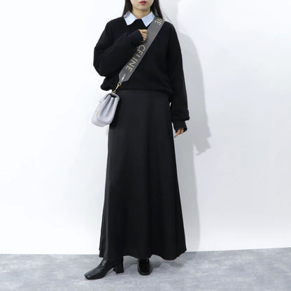 CELINE ロングストラップ ジャカード グレー ロゴ