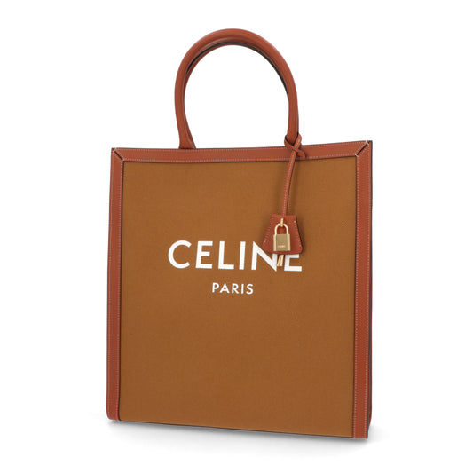 CELINE ラージ バーティカル トートバッグ オークル タン
