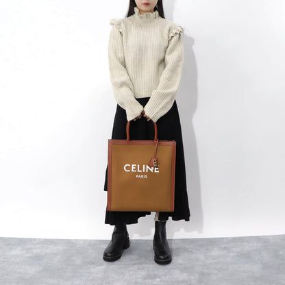 CELINE ラージ バーティカル トートバッグ オークル タン