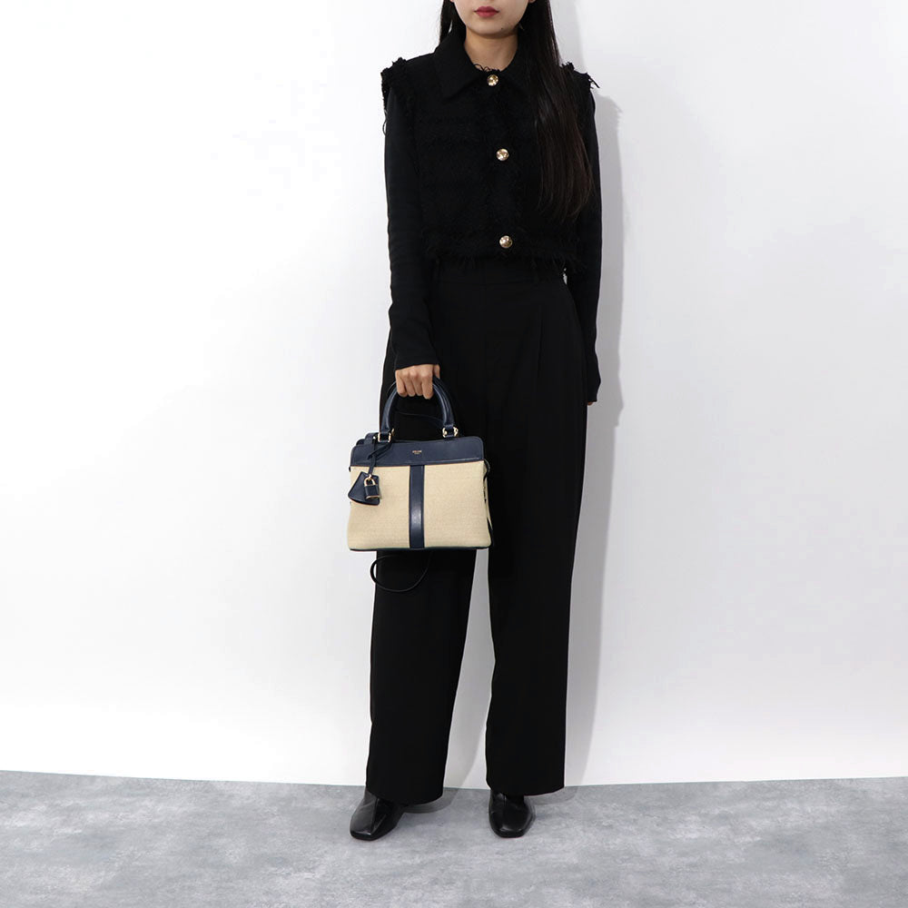 CELINE スモール カバ ドゥ フランス ショルダーバッグ ネイビー