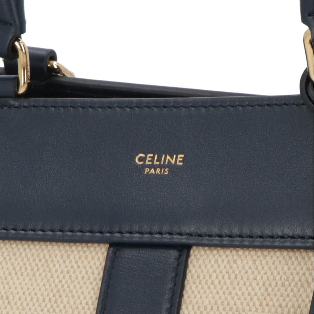 CELINE スモール カバ ドゥ フランス ショルダーバッグ ネイビー