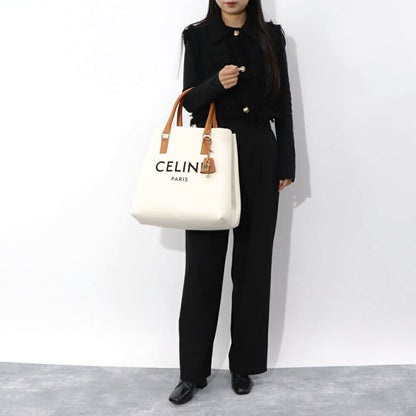 CELINE ニュー ホリゾンタル トートバッグ ナチュラル タン