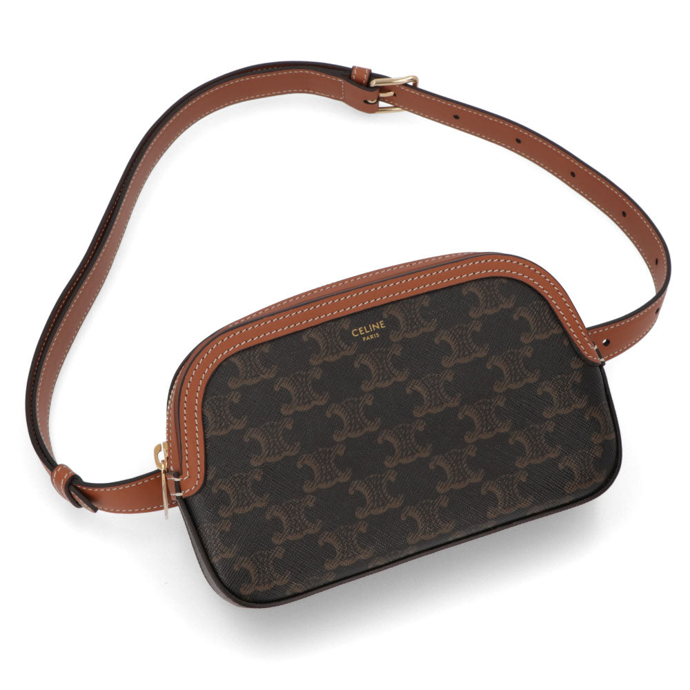 CELINE ベルトバッグ ショルダーバッグ タン トリオンフ