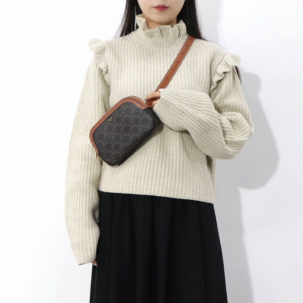 CELINE ベルトバッグ ショルダーバッグ タン トリオンフ