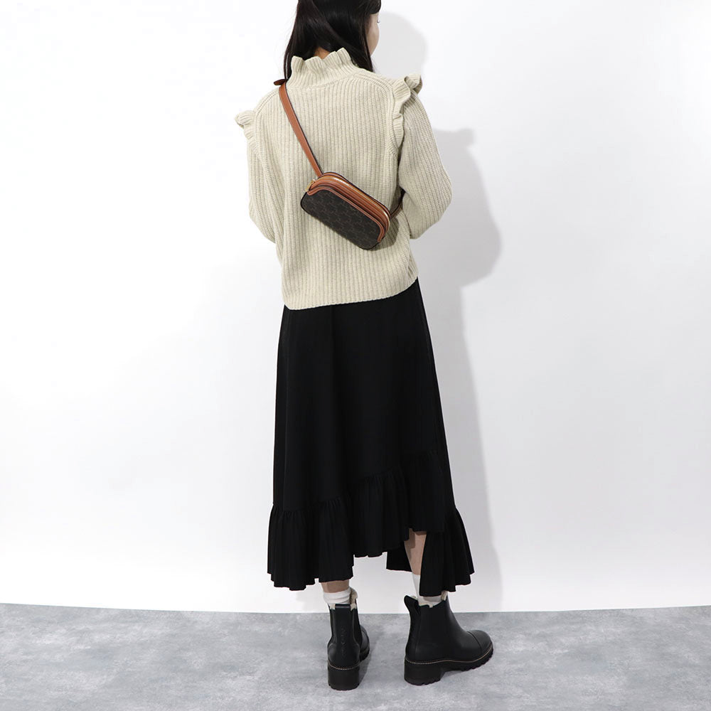 CELINE ベルトバッグ ショルダーバッグ タン トリオンフ