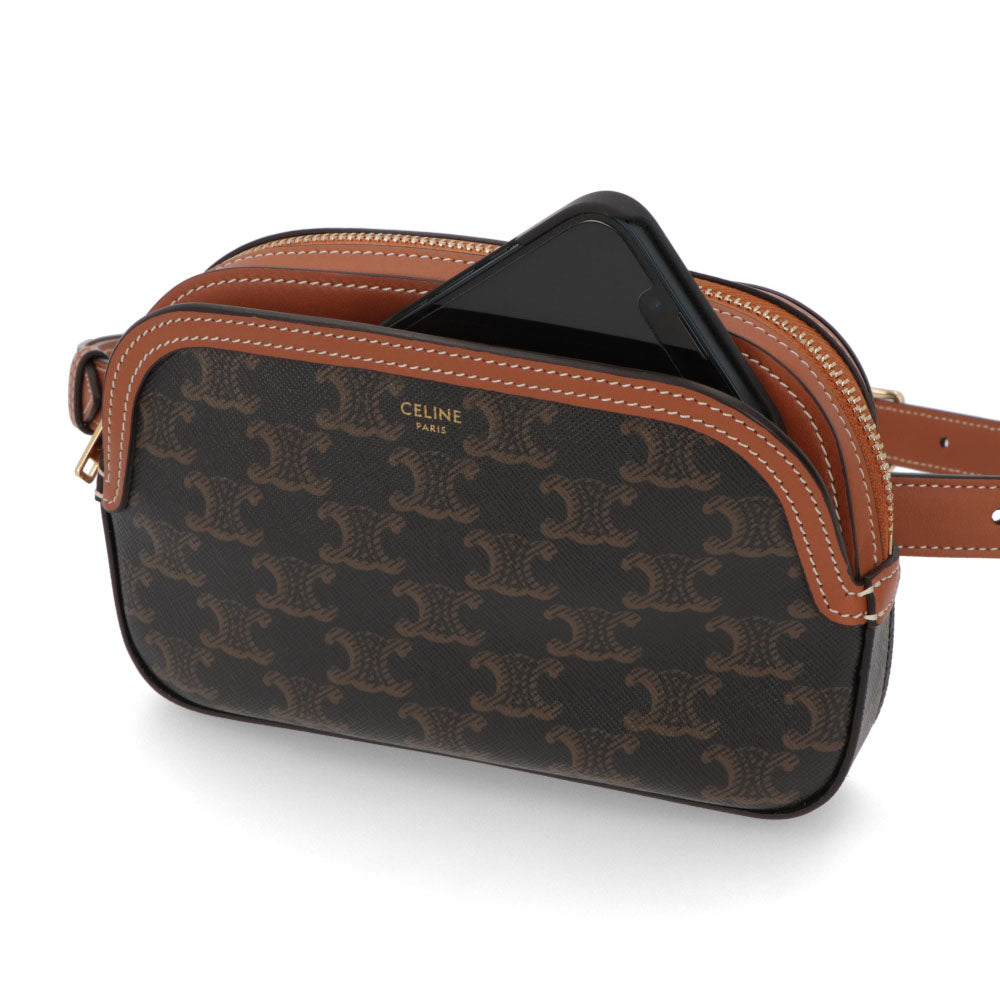 CELINE ベルトバッグ ショルダーバッグ タン トリオンフ
