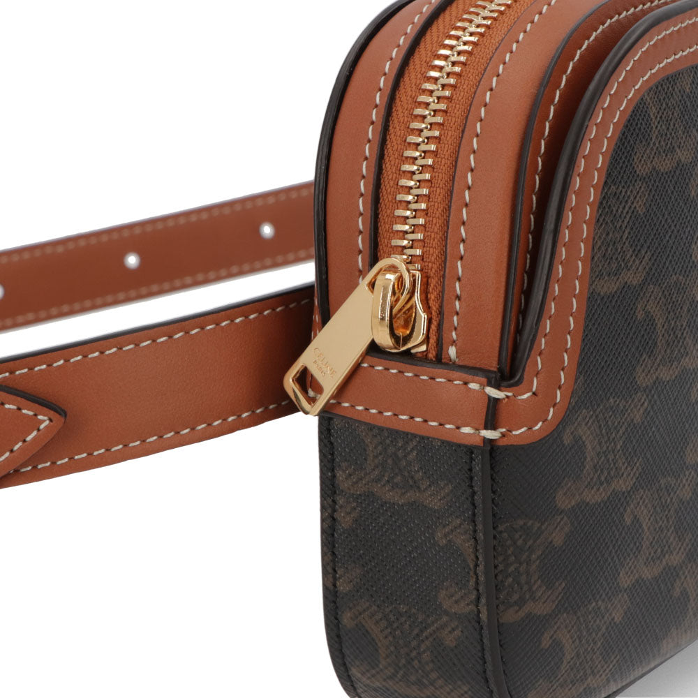 CELINE ベルトバッグ ショルダーバッグ タン トリオンフ