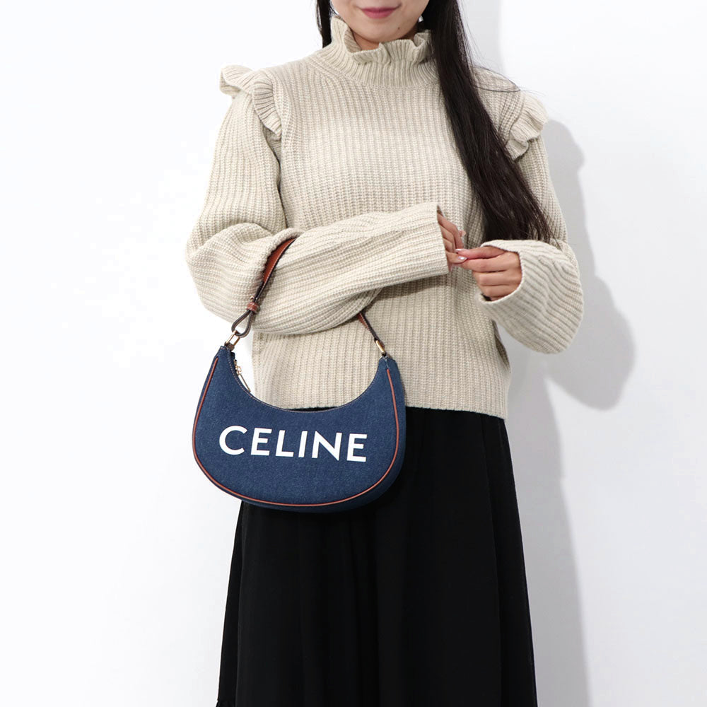 CELINE AVA アヴァ ショルダーバッグ ネイビー タン デニム