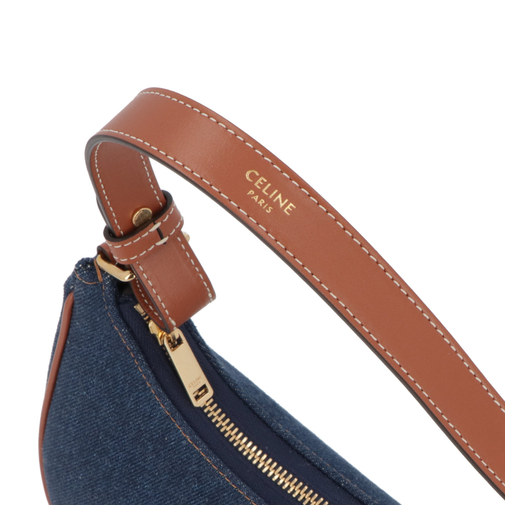 CELINE AVA アヴァ ショルダーバッグ ネイビー タン デニム