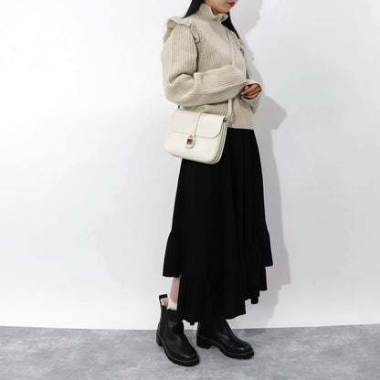 【廃盤】セリーヌ CELINE バッグ ショルダーバッグ レディース ライス ホワイト レザー シンプル カデナ