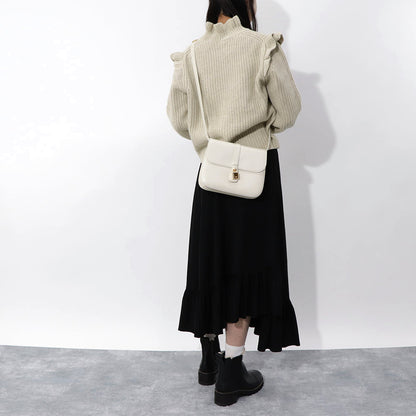 【廃盤】セリーヌ CELINE バッグ ショルダーバッグ レディース ライス ホワイト レザー シンプル カデナ