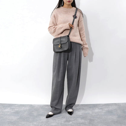 【廃盤】セリーヌ CELINE バッグ ショルダーバッグ レディース アンスラサイト グレー レザー シンプル カデナ
