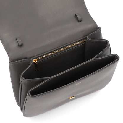 【廃盤】セリーヌ CELINE バッグ ショルダーバッグ レディース アンスラサイト グレー レザー シンプル カデナ