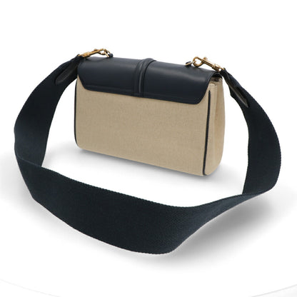 セリーヌ CELINE バッグ ショルダーバッグ レディース ティーン ソフト 16 セーズ バニラ ネイビー レザー ラフィア シンプル 196852DJ9.01NA