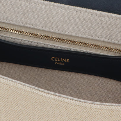 セリーヌ CELINE バッグ ショルダーバッグ レディース ティーン ソフト 16 セーズ バニラ ネイビー レザー ラフィア シンプル 196852DJ9.01NA