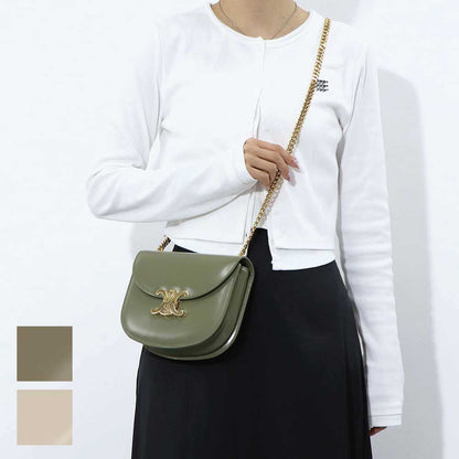 CELINE チェーン ブザス クレア トリオンフ レザー