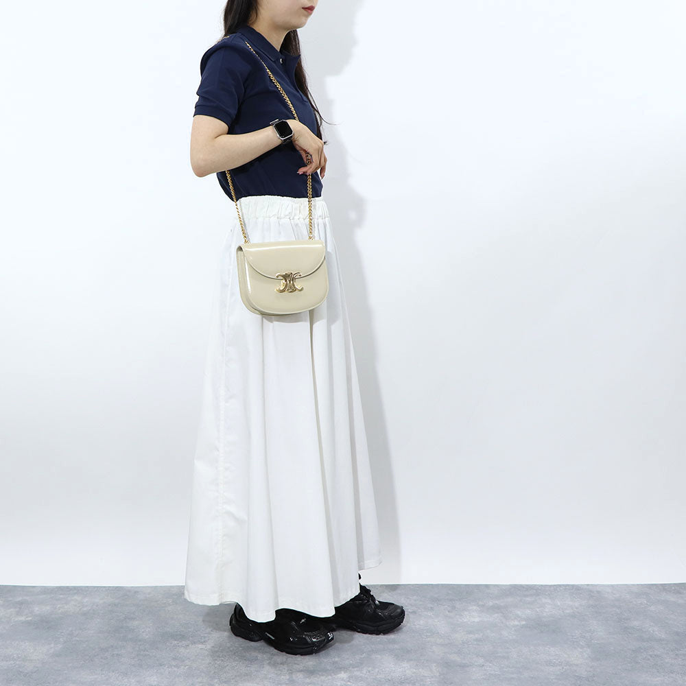 CELINE チェーン ブザス クレア トリオンフ レザー