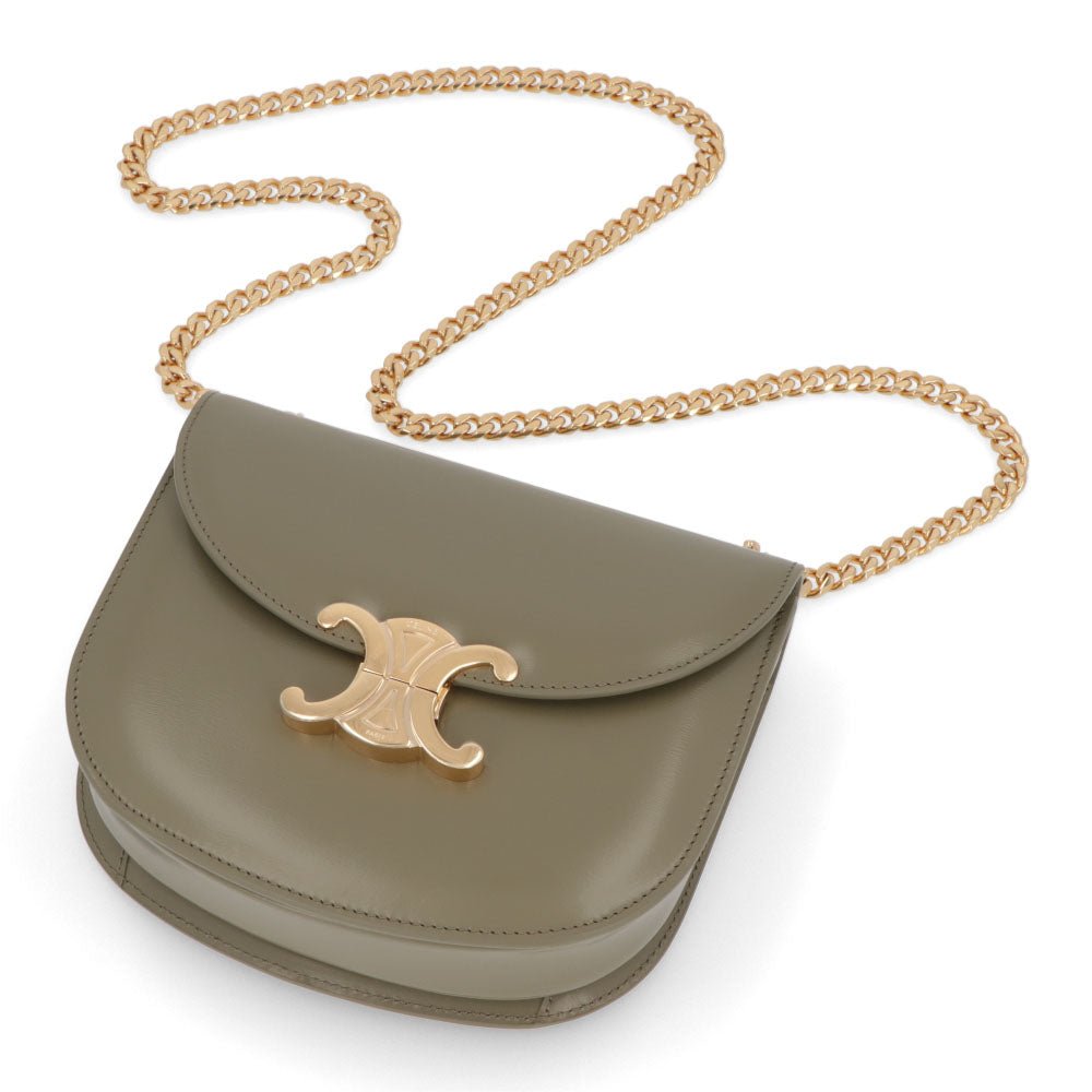 CELINE チェーン ブザス クレア トリオンフ レザー