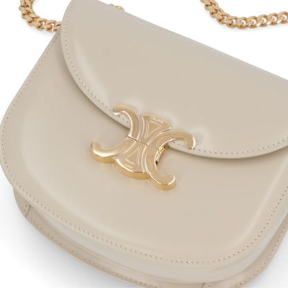 CELINE チェーン ブザス クレア トリオンフ レザー