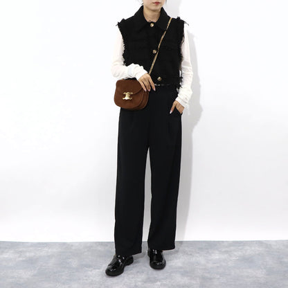 CELINE チェーン ブザス クレア トリオンフ スエード