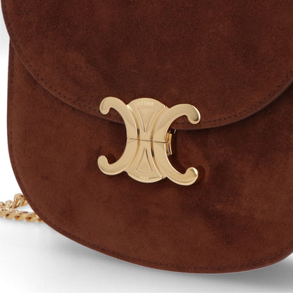 CELINE チェーン ブザス クレア トリオンフ スエード