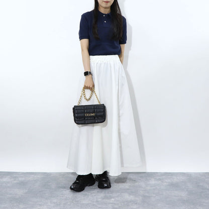 CELINE チェーンショルダーバッグ レザー ロゴ